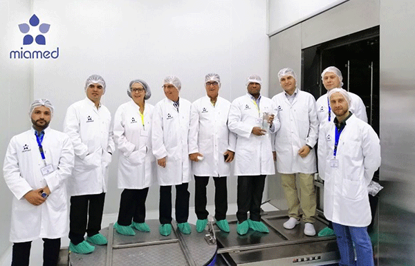 Cuban Delegation At Miamed Factory